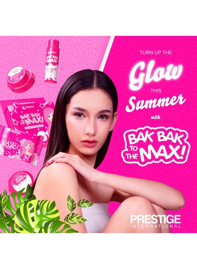 Prestige Maximize Your Glow with Prestige International Bak Bak to the Max offers a complete skincare solution that exfoliates, brightens, and nourishes. Enjoy the benefits of kojic soap and toner designed to elevate your skin’s natural beauty. - Image 3
